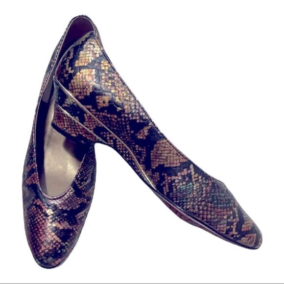 Magdesians Vtg Multicolor Snakeskin Shoes Sz 8.5S - Picture 2 of 15